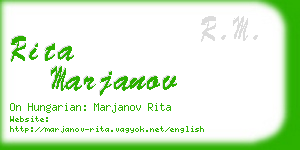 rita marjanov business card